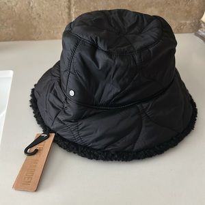 Steve Madden Shearling Lined Quilted Bucket Hat